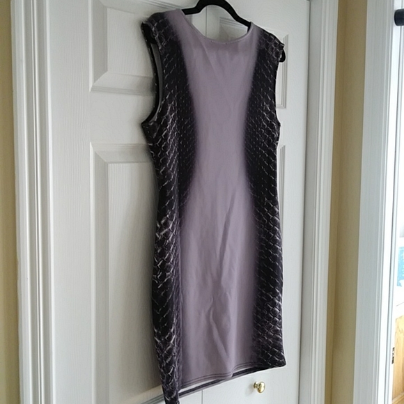 Venus sleeveless dress, size 12, mauve with black croc print and black stones. - Picture 3 of 5